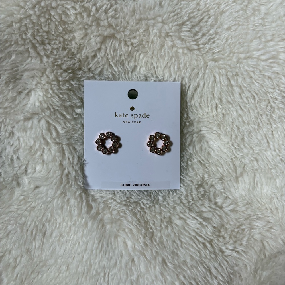 kate spade rose gold earrings